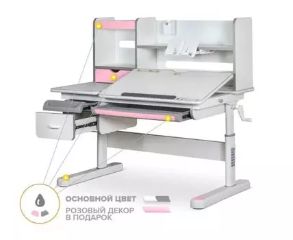 Детский стол Mealux Evo Florida Multicolor (Розовый, 120)