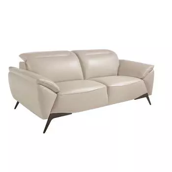 Диван 2-х местный 6131/KF072-2P-M5652 с обивкой из серо-бежевой кожи