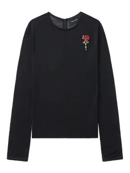 Футболка с длинными рукавами Simone Rocha, черный