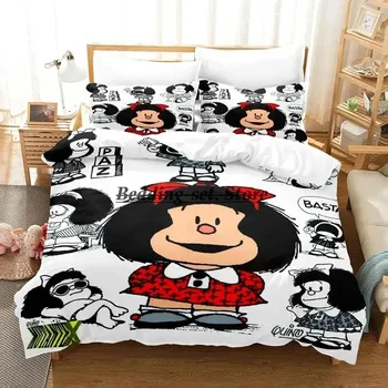 Mafalda Boys Bedroom Bedding Single Twin Full Queen King Size Aldult Duvetcover Bed Sheet Set Bedding Set Soft and comfortable EU Single 135x200cm
