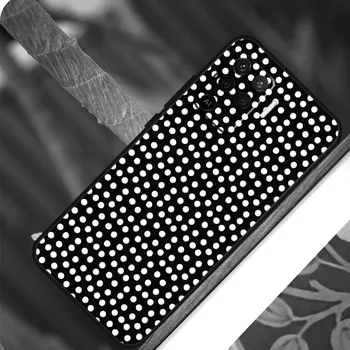 Черно-белый чехол в горошек для OPPO A58 A78 A98 A54 A74 A94 A16 A76 A96 A5 A9 A52 A72 A79 A53S A15 A17 A57 A77 OPPO A16