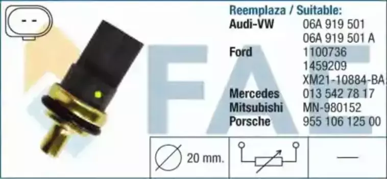 Датчик температуры автомобильные FAE 33784
