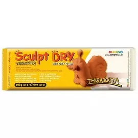 Глина для моделирования Mungyo "Sculpt Dry" 500 г террракотовая