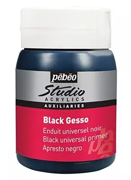 Грунт акриловый Pebeo "GESSO Studio" 500 мл черный