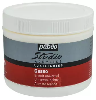 Грунт акриловый Pebeo "GESSO Studio" 500 мл., цвет белый