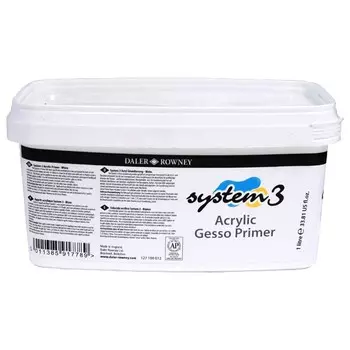 Грунт Daler-Rowney "System 3. Acrylic Gesso Primer" 1000 мл, белый