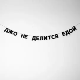 Гирлянда "ДЖО НЕ ДЕЛИТСЯ ЕДОЙ"