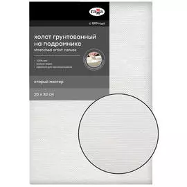Холст на подрамнике Гамма "Старый мастер" 20х30 см, 100% лен, мелкое зерно, масляный грунт