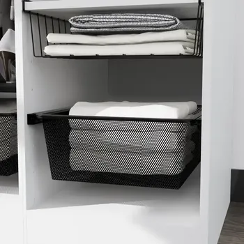 Корзина выдвижная для шкафа Лион 36.8x14.4x48 см цвет черный