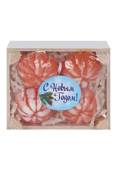 Мыло Дарена ручной работы ящик мандаринов ароматное, 140 г