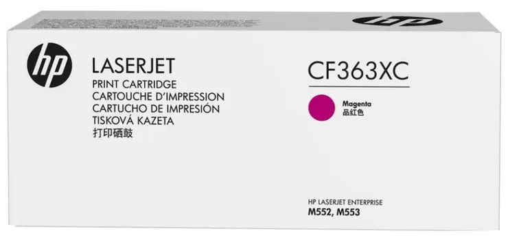 Картридж лазерный HP 508X/CF363XC, пурпурный, 9500 страниц, оригинальный для HP M552/M553