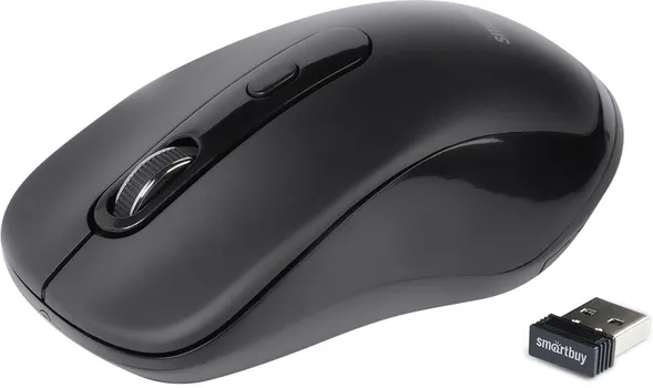 Мышь беспроводная SmartBuy 282AG, 1600dpi, оптическая светодиодная, USB, черный (SBM-282AG-K)