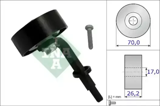 ролик натяжной!\ BMW E46/E60/E61/E91 2.0D/2.5D/3.0 01> 531 0783 10 INA
