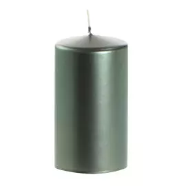 Свеча Wenzel Glanzmetallic зеленая 13х7 см