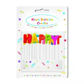 Свечи-буквы Procos для торта Party Essentials Happy Birthday