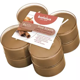 Свечи чайные Bolsius True Scents 8 шт яблоко и корица