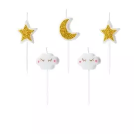 Свечи праздная Party Deco little star 2-3см 5шт в ассортименте