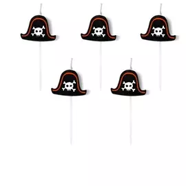 Свечи праздные Party Deco pirates party 2см 5шт в ассортименте