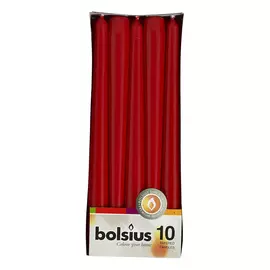 Свечи столовые Bolsius 10 шт красные