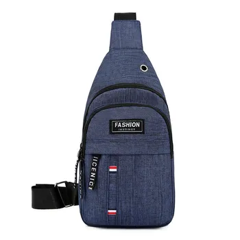 Мужская нагрудная сумка Oblique Span Bag, дорожный маленький рюкзак Oblique Backpack Мужская спортивная сумка Корейская версия нагрудная сумка чёрный