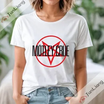 Motley Band Goth Одежда Crue Hard Rock Футболка с алфавитом Футболки для женщин Harajuku Уличная одежда Топы Kpop Y2k Одежда унисекс Забавная одежда L