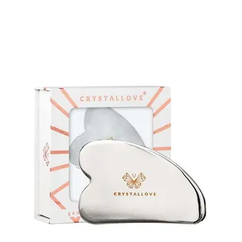 Массажная пластина для лица гуа ша из нержавеющей стали CRYSTALLOVE Cryo Ice Gua Sha –