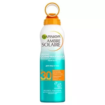 Ambre Solaire Освежающий солнцезащитный спрей-вуаль Солнечная вода с алоэ вера SPF30