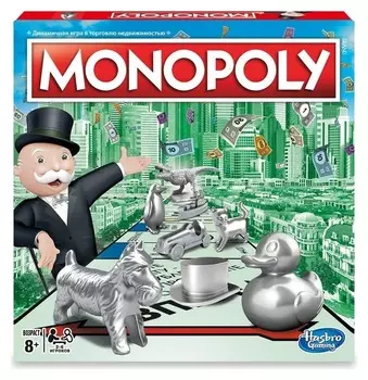 Настольная игра монополия классическая. Hasbro обновленная C1009121