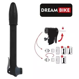 Насос ручной Dream Bike, цвет чёрный