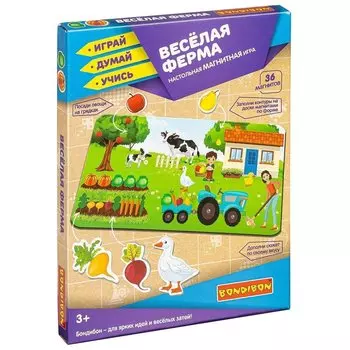 Настольная магнитная игра весёлая ферма (36 магнитов)