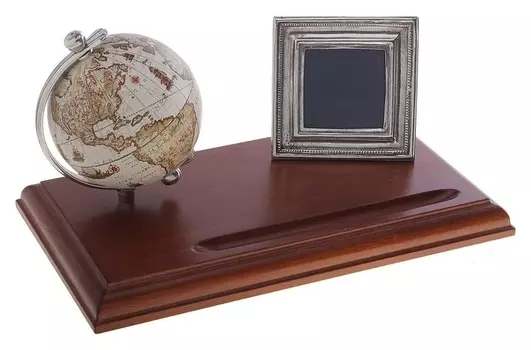 Настольный набор с глобусом и фоторамкой 7x7 см