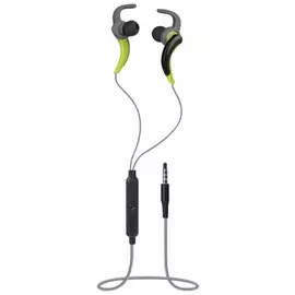 Наушники с микрофоном (Гарнитура) вкладыши Defender Outfit W765, проводные, 1,5 м, серые с желтым, 63765