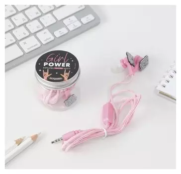 Наушники в банке "Girl Power", 5 х 5 см, VBT 1.9