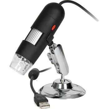 Микроскоп цифровой карманный Kromatech 50-500x USB, с подсветкой (8 LED) (+ Книга «Невидимый мир» в подарок!)