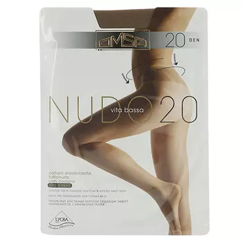 Колготки женские OMSA NUDO Vita Bassa 20 den тон Daino р-р 3