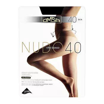 Колготки женские OMSA NUDO VITA BASSA 40 den Nero р-р 4