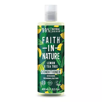 Кондиционер для волос FAITH IN NATURE освежающий с маслами лимона и чайного дерева для нормальных и жирных волос 400 мл