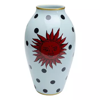 Ваза белая орнамент солнце Red Sun