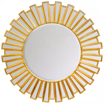 Зеркало круглое с лучами из зеркальных фацетов Golden Facet