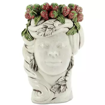 Ваза No Face Head Vase Lady Crackle Straw