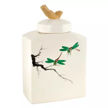 Ваза с крышкой керамическая стрекоза Ornament