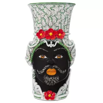 Ваза Vase Moro Man Giant Flower Green Red