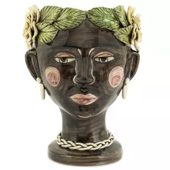 Ваза Vase Selva Moro Head Shiny