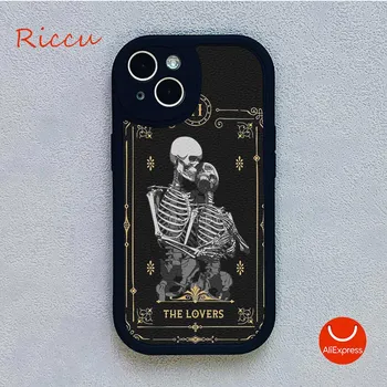Чехол для телефона Grim Reaper Skull Skeleton для Iphone 14 13 11 12 Pro MAX 13 12 MiNi 7 8 plus 13 pro XS XR, защитные чехлы из овечьей кожи 13 pro max