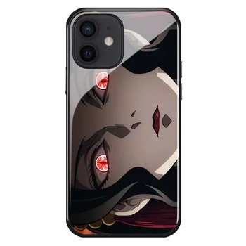 Чехол для телефона Demon Slayer Kibutsuji Muzan для Iphone 12 13 11 14 Pro X Xr Xs Max 6 6s 7 8 14 Plus, чехол из закаленного стекла iPhone 6 6s