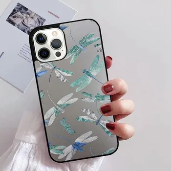 Роскошный чехол для телефона «Стрекоза» для iPhone 11, 12, 13, 14 Pro Max mini XR XS SE 2020 6, 7, 8 Plus, Samsung S21 S22, чехол Fundas iPhone 6plus