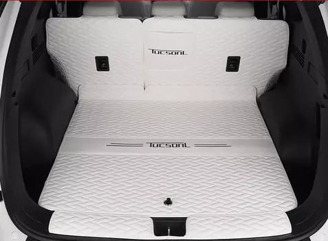 Коврик в багажник (4 элемента, белый, экокожа) Point Bin PNT00337 для Hyundai Tucson (4G) 2021-