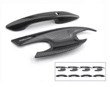 Комплект накладок на дверную ручку, карбоновые You Qiang QNG00257 для Hyundai Sonata (8G) DN8 2020-