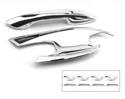 Комплект накладок на дверную ручку, серябряные You Qiang QNG00256 для Hyundai Sonata (8G) DN8 2020-