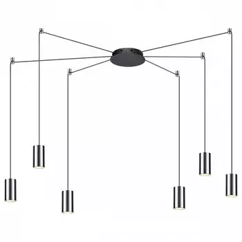 Подвесной светильник lucas (odeon light) серебристый 700 см.